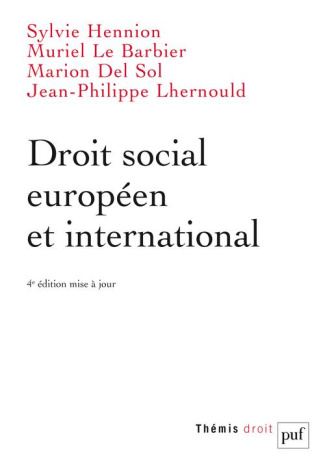 Droit social européen et international. 4e édition