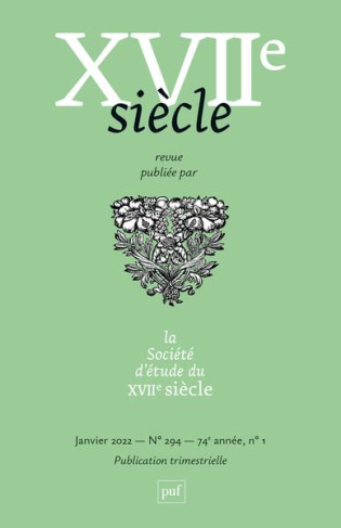 XVIIe siècle N° 294, janvier 2022