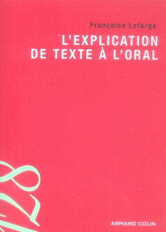 L'explication de texte à l'oral
