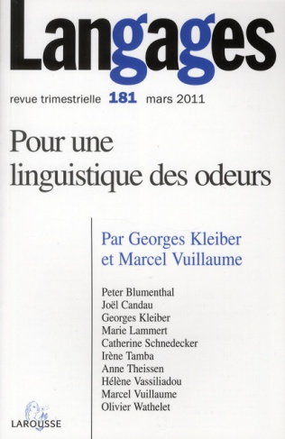 Langages N° 181, Mars 2011 : Pour une linguistique des odeurs