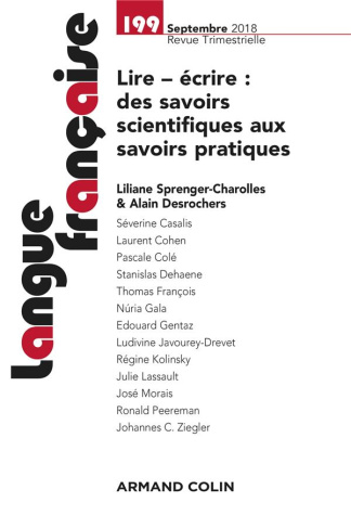 Langue française N° 199, septembre 2018 : Langue française nº 199 (3/2018) Lire - écrire : des savoi