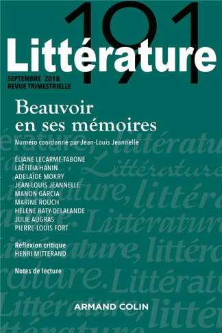 Littérature N° 191 : Beauvoir en ses Mémoires