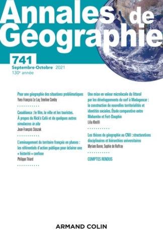 Annales de Géographie N° 741, septembre-octobre 2021