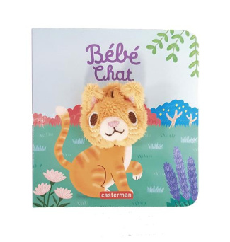 LES BEBETES - T105 - BEBE CHAT - LIVRE MARIONNETTE POUR BEBE - DES 3 MOIS