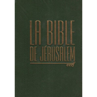 La Bible de Jérusalem. Grand format cuir vert bouteille