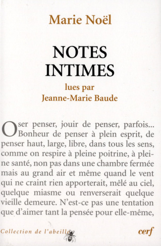 Marie Noël. Notes intimes