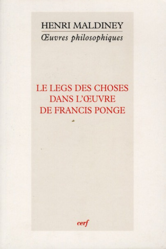 Le legs des choses dans l'oeuvre de Francis Ponge