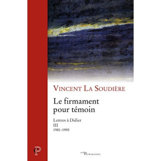 Le firmament pour témoin. Lettres à Didier III 1981-1993