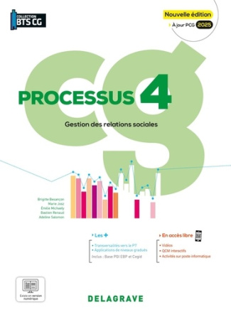 Processus 4 : Gestion des relations sociales BTS Comptabilité Gestion (CG). Pochette élève, Edition