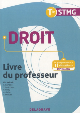 Droit Tle STMG. Livre du professeur, Edition 2017