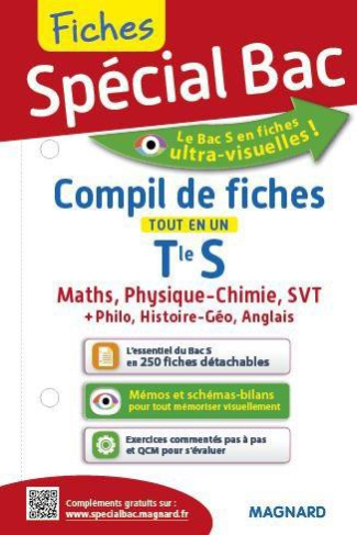 Compil de fiches tout en un Tle S. Maths, Physique-chimie, SVT, Philosophie, Histoire-géo, Anglais,