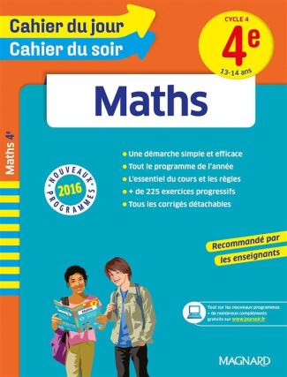 Maths 4e Cycle 4. Edition 2016