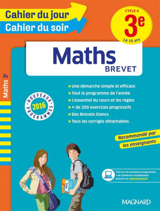 Maths Brevet 3e Cycle 4. Edition 2016