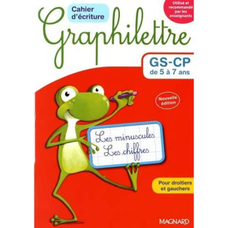 Cahier d'écriture Graphilettre GS-CP de 5 à 7 ans. Les minuscules et les chiffres, 4 exemplaires   1