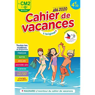 Cahier de vacances été du CM2 à la 6e. Edition 2020