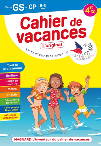 Cahier de vacances de la GS au CP. Edition 2021