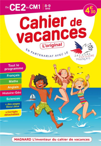 Cahier de vacances du CE2 au CM1. Edition 2021