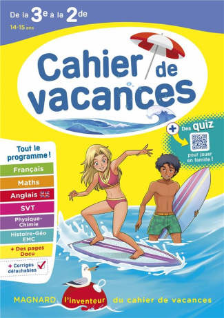 Cahier de vacances de la 3e à la 2de. Edition 2023