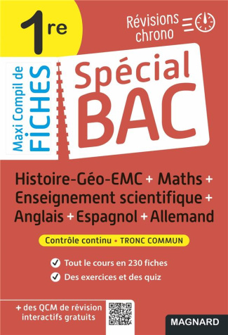 Histoire-Géo-EMC   Maths   Enseignement scientifique   Anglais   Espagnol   Allemand. Edition 2023