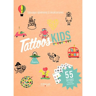 Tattoos kids. 100 tattoos à colorier