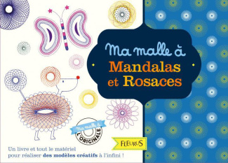 Ma malle à mandalas et rosaces. Avec 1 bloc de 48 pages, 3 cadres à rosaces et pochoirs, 1 cadre à p