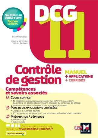 Contrôle de gestion DCG 11. Manuel   Applications   Corrigés
