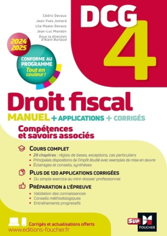 Droit fiscal DCG 4. Manuel   applications   corrigés, Edition 2024-2025