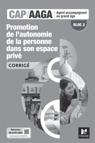 Bloc 2 Promotion autonomie de la personne dans son espace privé CAP AAGA. Edition 2024