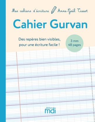 Cahier Gurvan 3 mm à la française GS - CP Cycles 1 et 2. Cahier d'activités vierge, Edition 2021