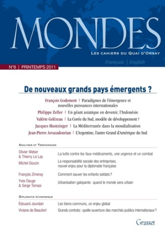 Mondes N° 6, Printemps 2011 : De nouveaux grands pays émergents ? Edition bilingue français-anglais