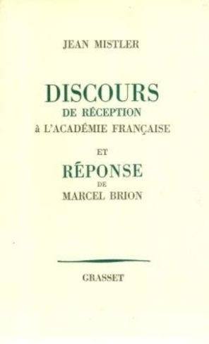 Discours de réception à l'Académie française