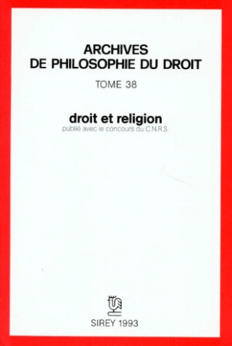 Droit et religion. [colloque international, 13 et 14 novembre 1992