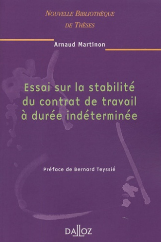 Essai sur la stabilité du contrat de travail à durée indéterminée