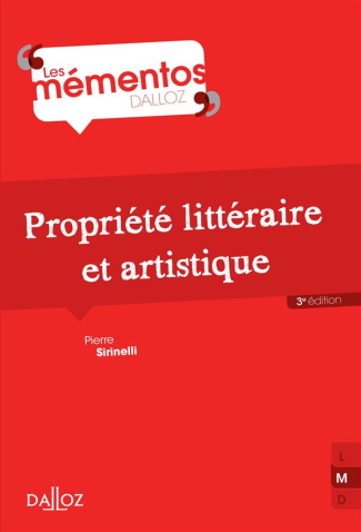 Propriété littéraire et artistique. 3e édition