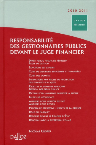 Responsabilité des gestionnaires publics devant le juge financier