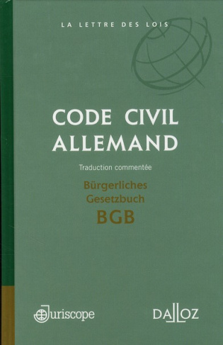 Code civil allemand. Bürgerliches Gesetzbuch (BGB)
