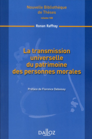 La transmission universelle du patrimoine des personnes morales
