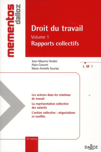 Droit du travail. Volume 1 : Rapports collectifs