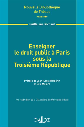 Enseigner le droit public à Paris sous la Troisième République