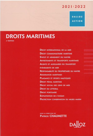 Droits maritimes. Edition 2021-2022