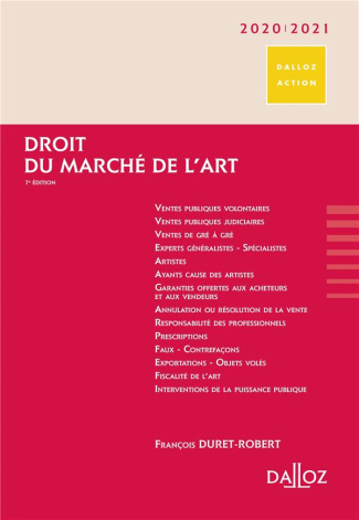 Droit du marché de l'art. Edition 2020-2021