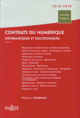 Contrats numériques. Informatiques et électroniques, Edition 2018-2019