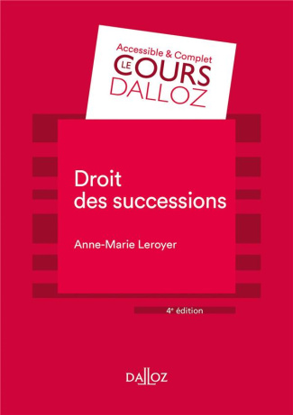 Droit des successions. 4e édition