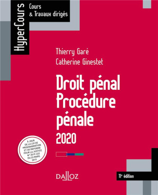 Droit pénal Procédure pénale. Edition 2020