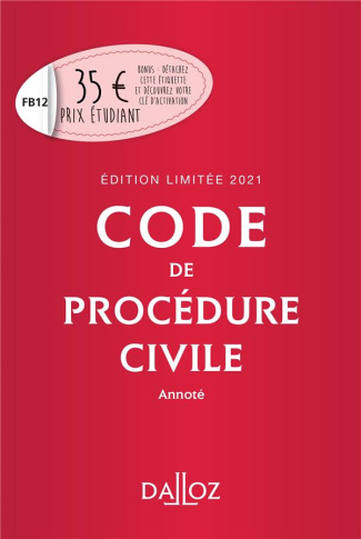 Code de procédure civile. Annoté, Edition limitée