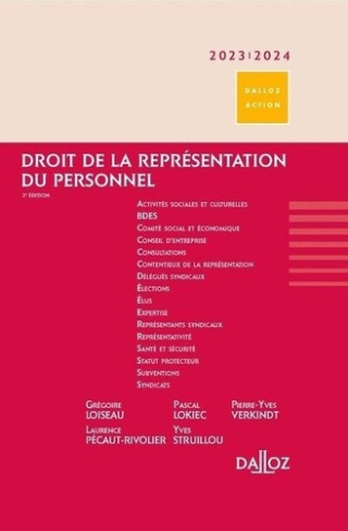 Droit de la représentation du personnel. Edition 2023-2024