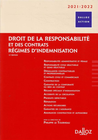 Droit de la responsabilité et des contrats. Régimes d'indemnisation, Edition 2021-2022