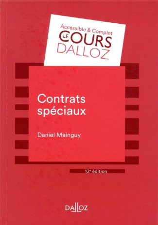 Contrats spéciaux. 12e édition