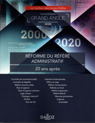 Réforme du référé administratif : 20 ans après. Edition 2020