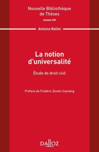 La notion d'universalité. Etude de droit civil